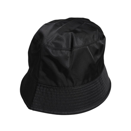 Dolce & Gabbana Black Cotton Wide Brim Bucket Hat