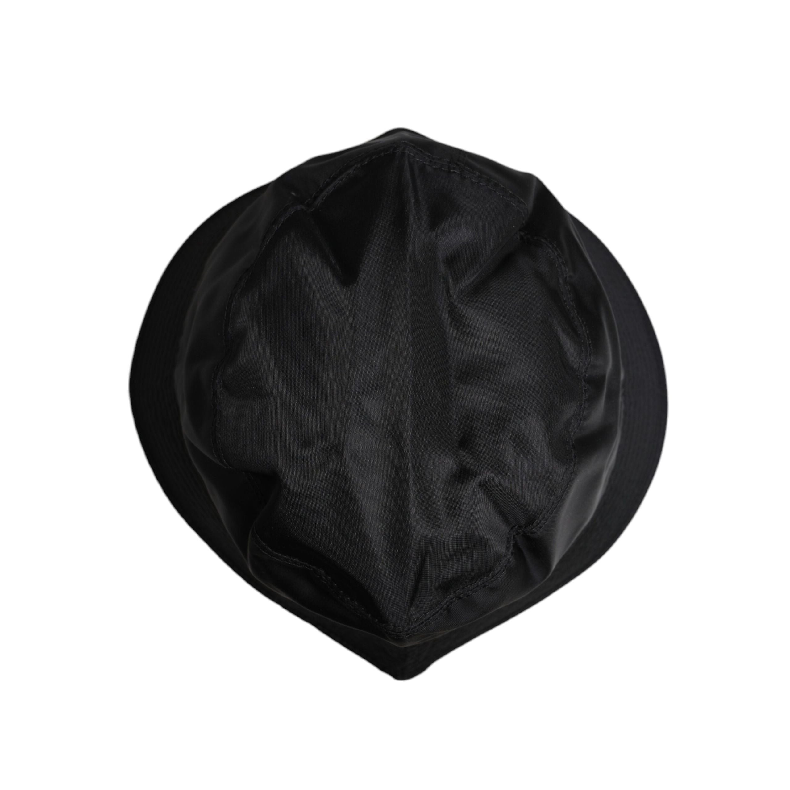 Dolce & Gabbana Black Cotton Wide Brim Bucket Hat
