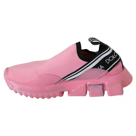 Dolce & Gabbana Pink Sorrento Slip-On Low Top Sneakers