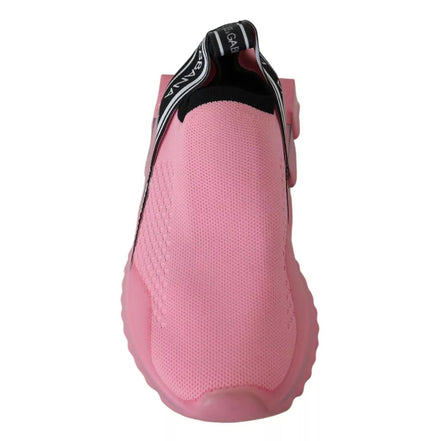 Dolce & Gabbana Pink Sorrento Slip-On Low Top Sneakers