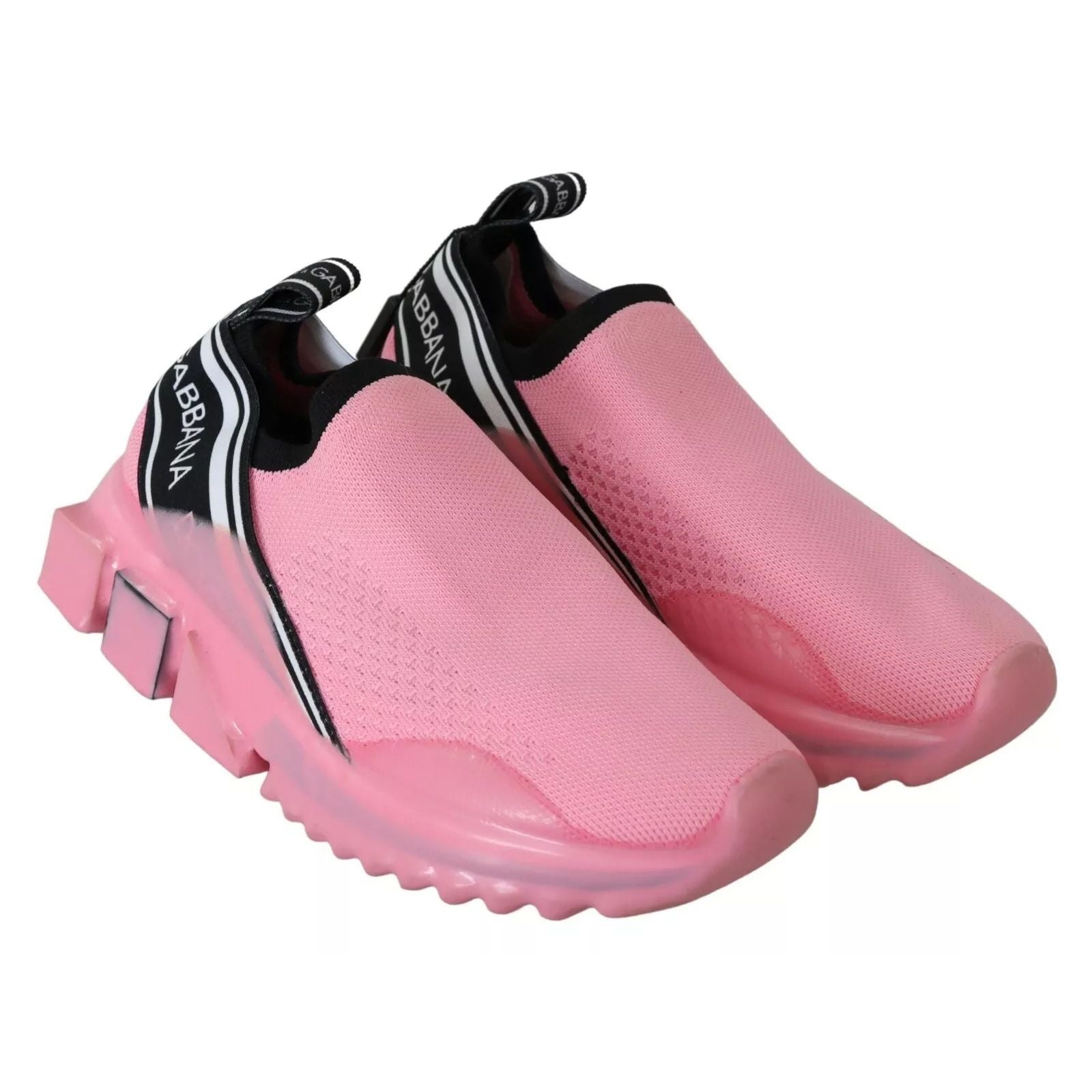 Dolce & Gabbana Pink Sorrento Slip-On Low Top Sneakers