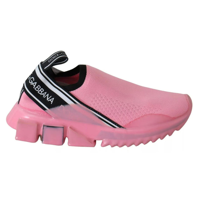 Dolce & Gabbana Pink Sorrento Slip-On Low Top Sneakers