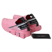 Dolce & Gabbana Pink Sorrento Slip-On Low Top Sneakers