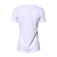 Dolce & Gabbana Tricou alb din bumbac, la baza gâtului, cu imprimeu #DGFamily