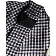 Dolce & Gabbana Black White Monochrome Patterned Floral Cape Jacket