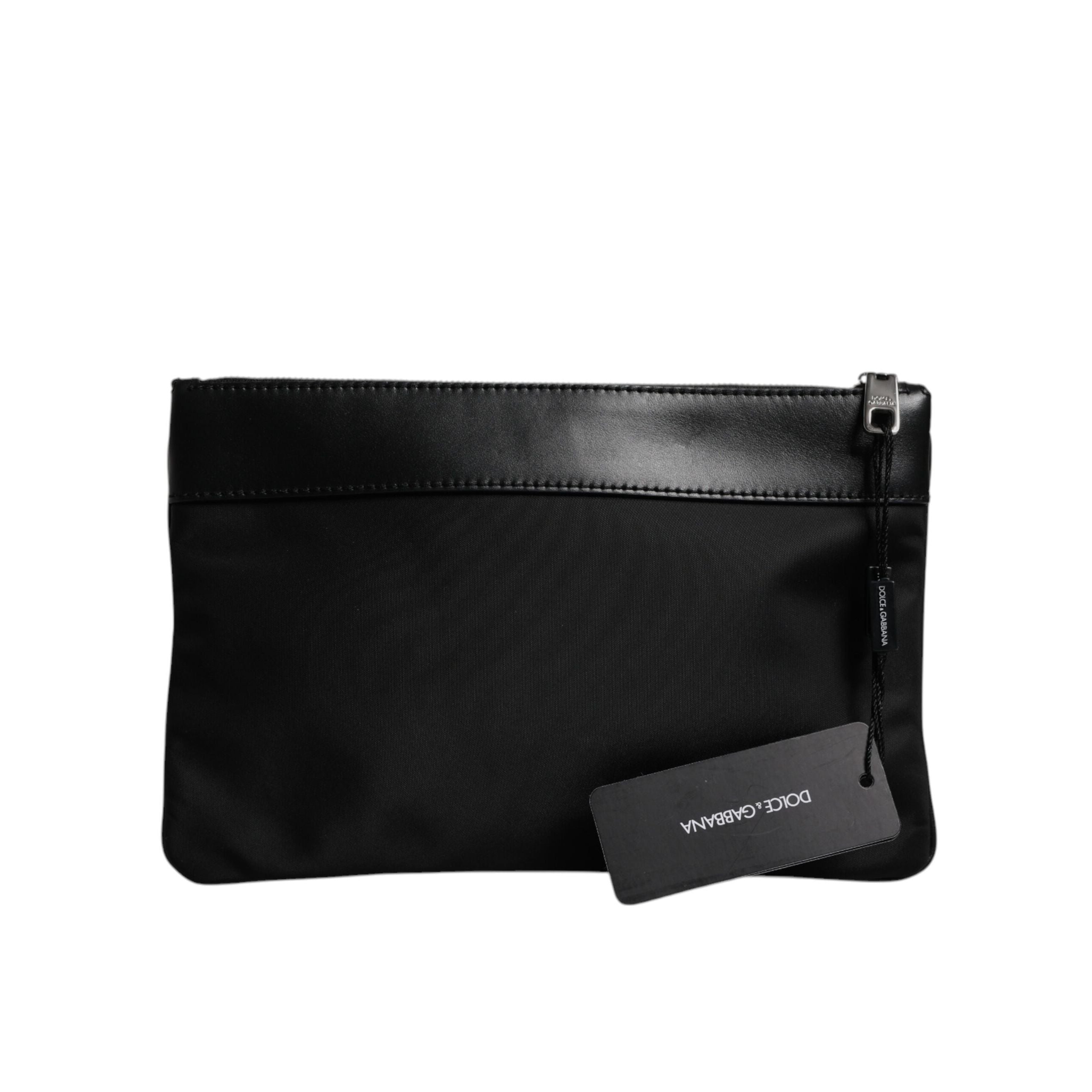 Dolce & Gabbana Multicolor Leopard Jacquard Logo Pouch Bag
