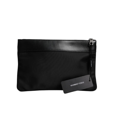Dolce & Gabbana Multicolor Leopard Jacquard Logo Pouch Bag