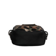 Dolce & Gabbana Multicolor Leopard Jacquard Logo Neck Strap Bag