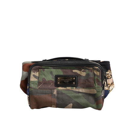 Dolce & Gabbana Geantă tip borsetă Multicoloră cu Logoul Camuflaj Patchwork