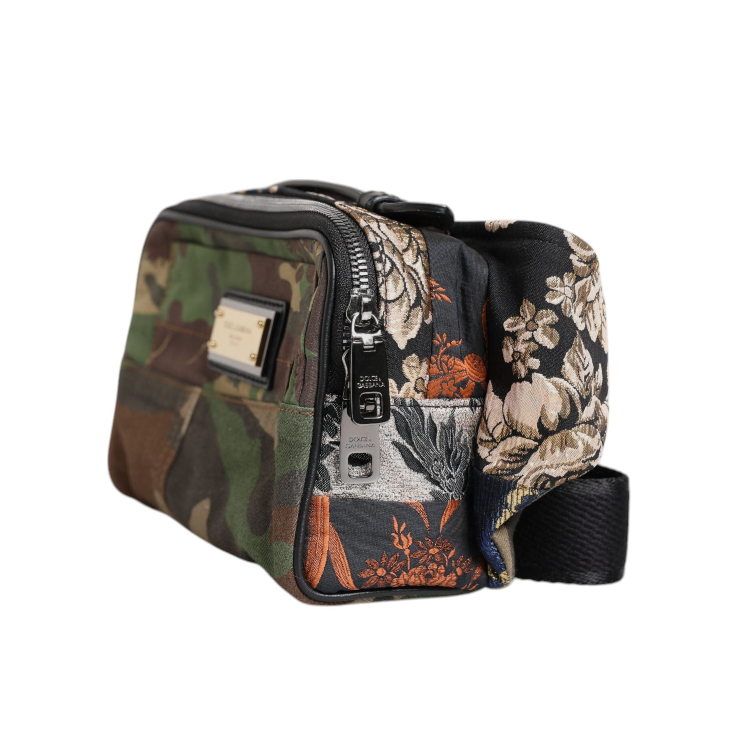 Dolce & Gabbana Geantă tip borsetă Multicoloră cu Logoul Camuflaj Patchwork