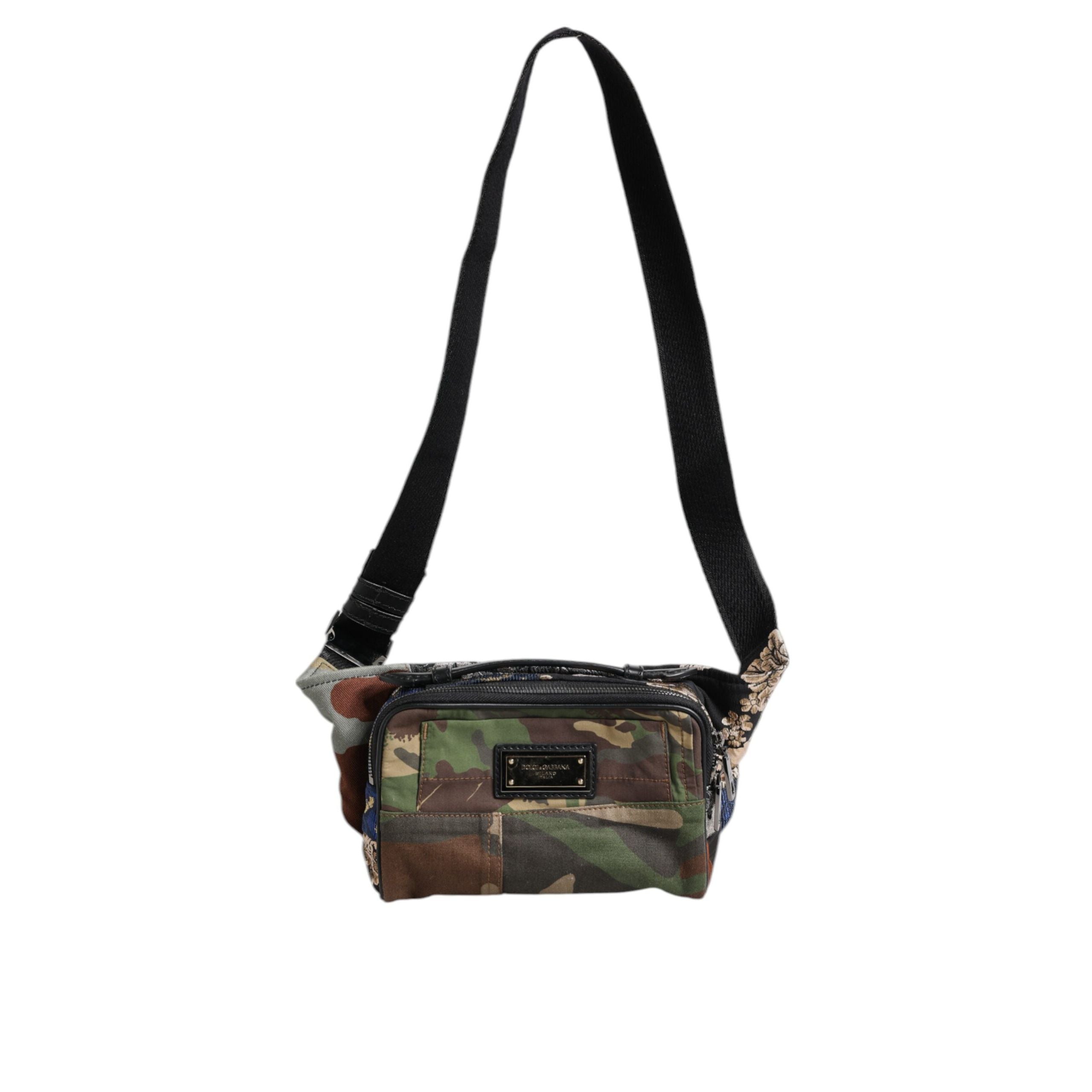 Dolce & Gabbana Geantă tip borsetă Multicoloră cu Logoul Camuflaj Patchwork