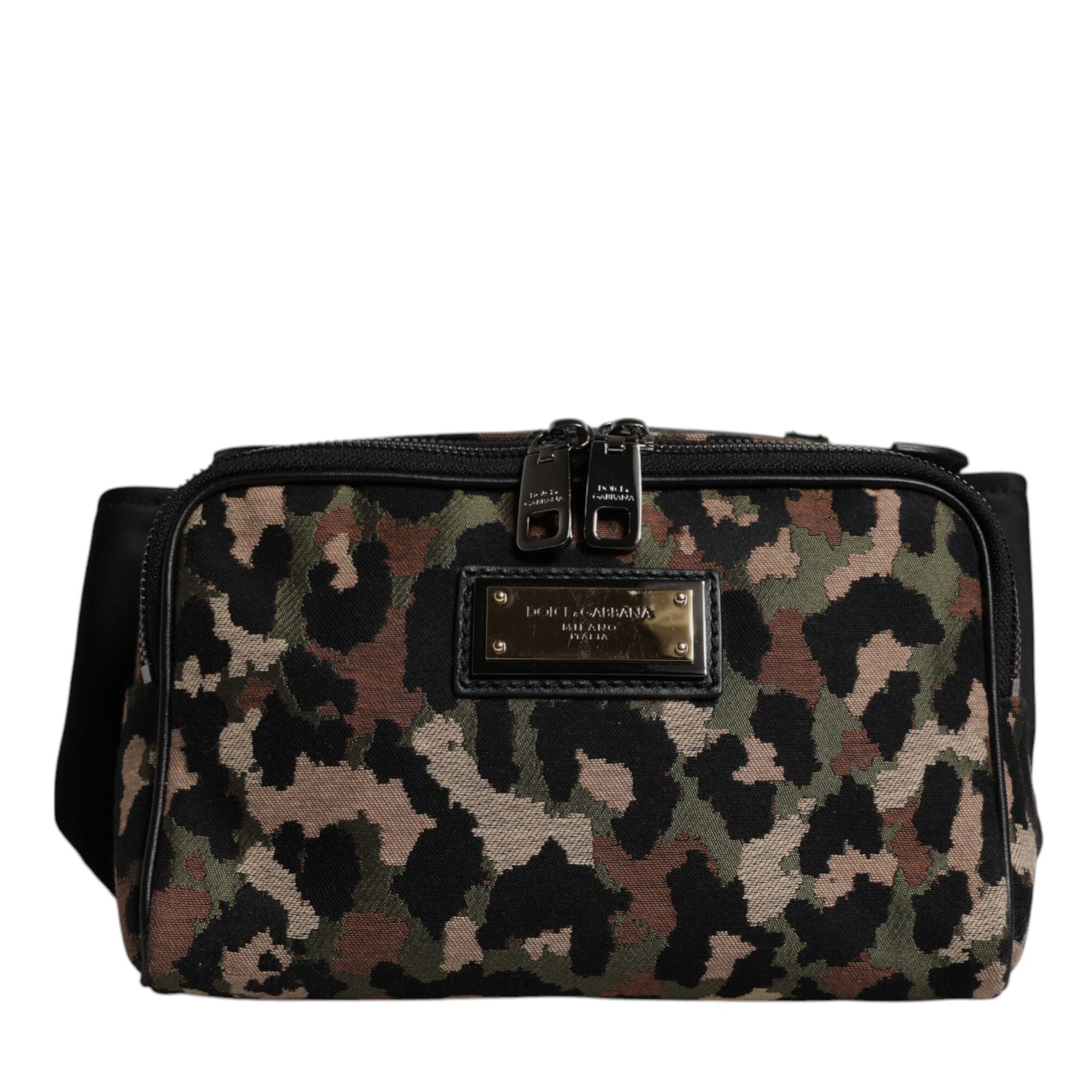 Geantă de curea Dolce & Gabbana Multicolor Leopard cu logo DG