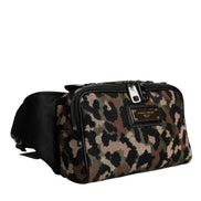 Geantă de curea Dolce & Gabbana Multicolor Leopard cu logo DG