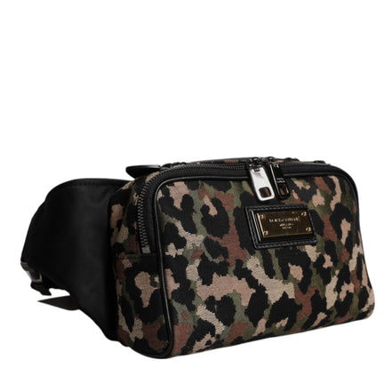 Geantă de curea Dolce & Gabbana Multicolor Leopard cu logo DG