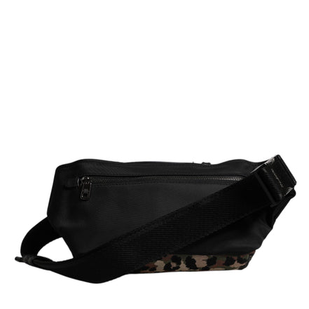 Geantă de curea Dolce & Gabbana Multicolor Leopard cu logo DG