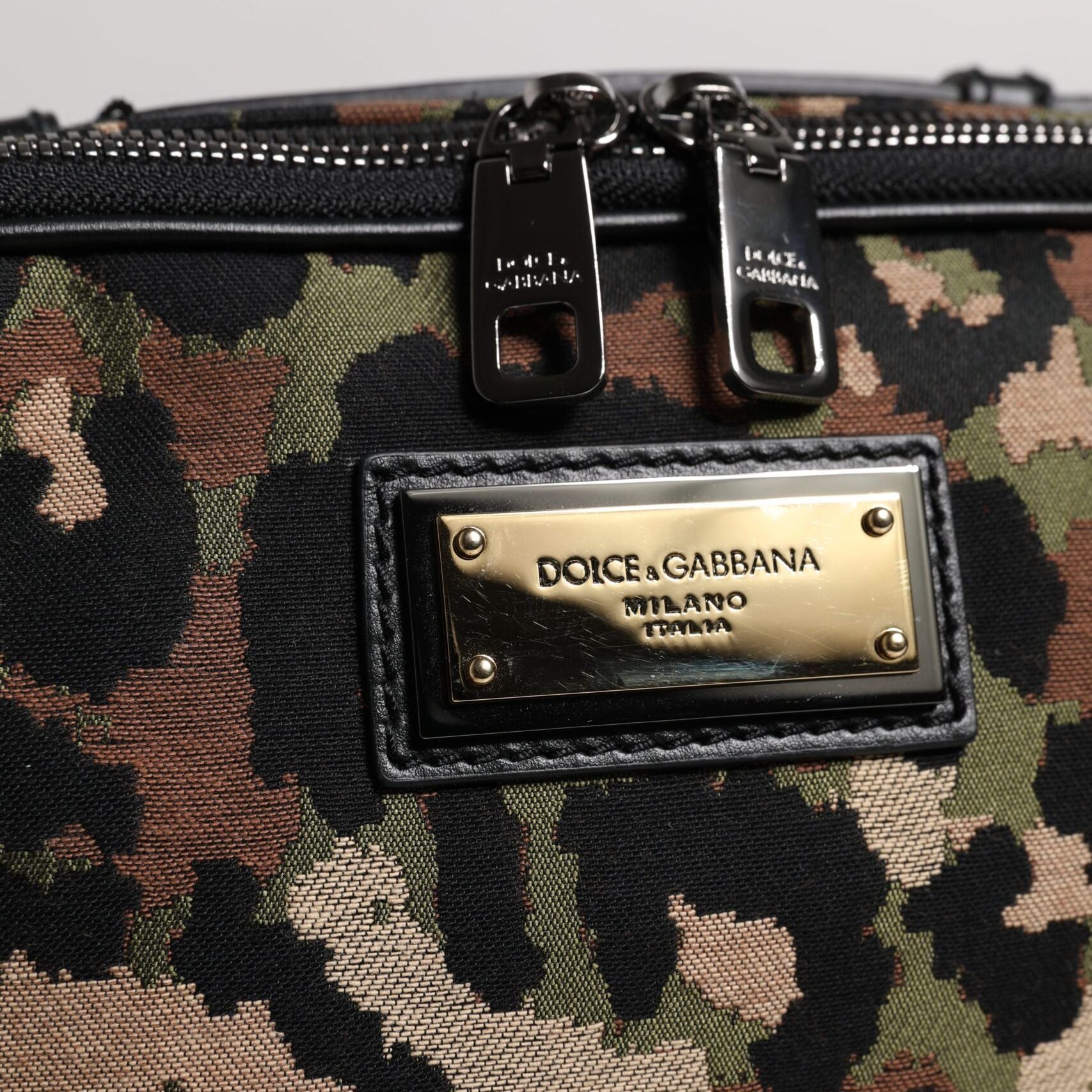 Geantă de curea Dolce & Gabbana Multicolor Leopard cu logo DG