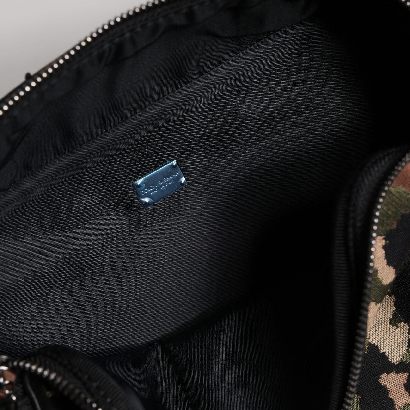 Geantă de curea Dolce & Gabbana Multicolor Leopard cu logo DG