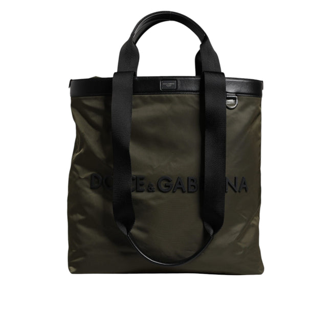 Dolce & Gabbana Military Green Shoulder Strap Tote Bag