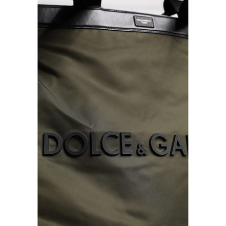 Dolce & Gabbana Military Green Shoulder Strap Tote Bag