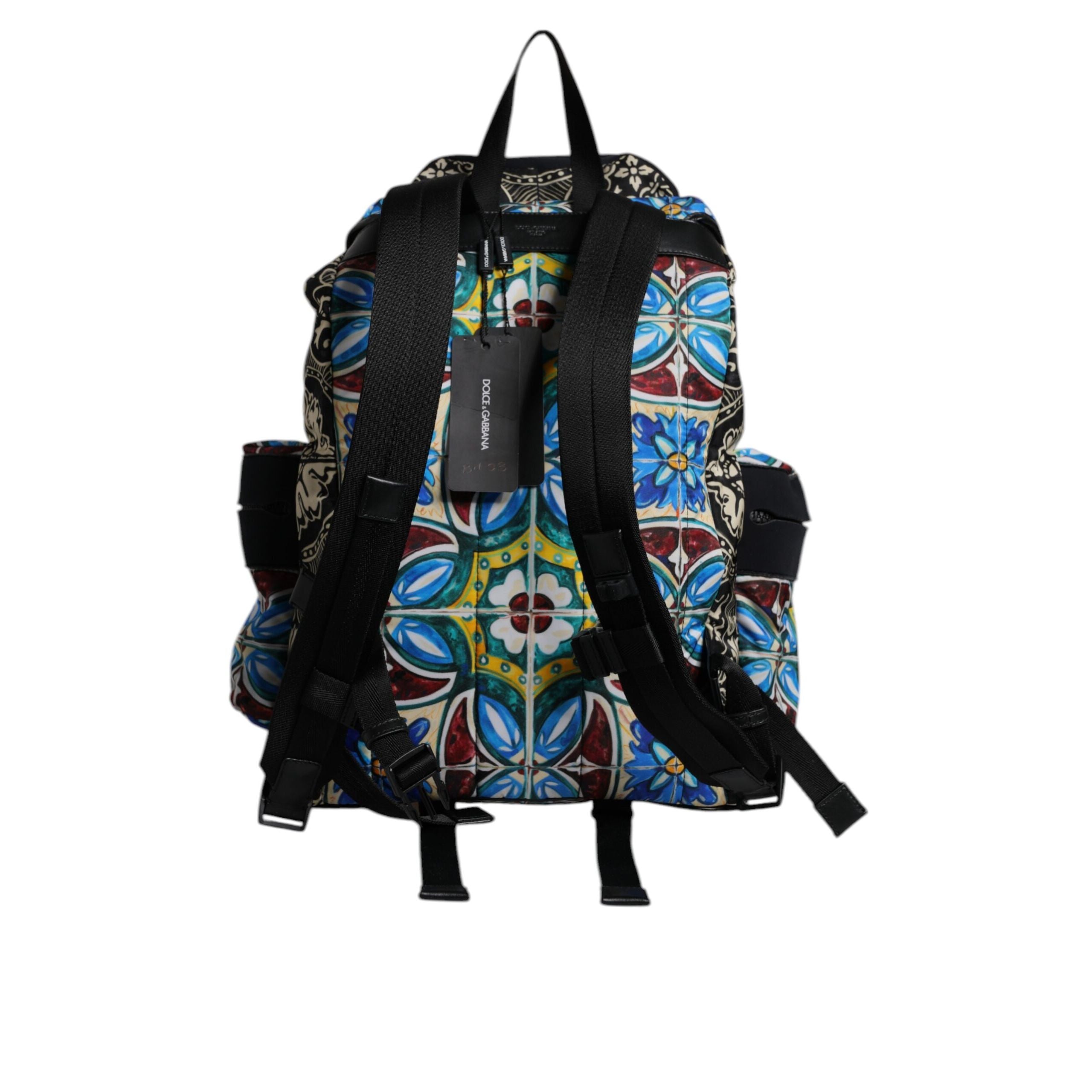 Dolce & Gabbana Multicolor Maiolica Print Backpack Bag