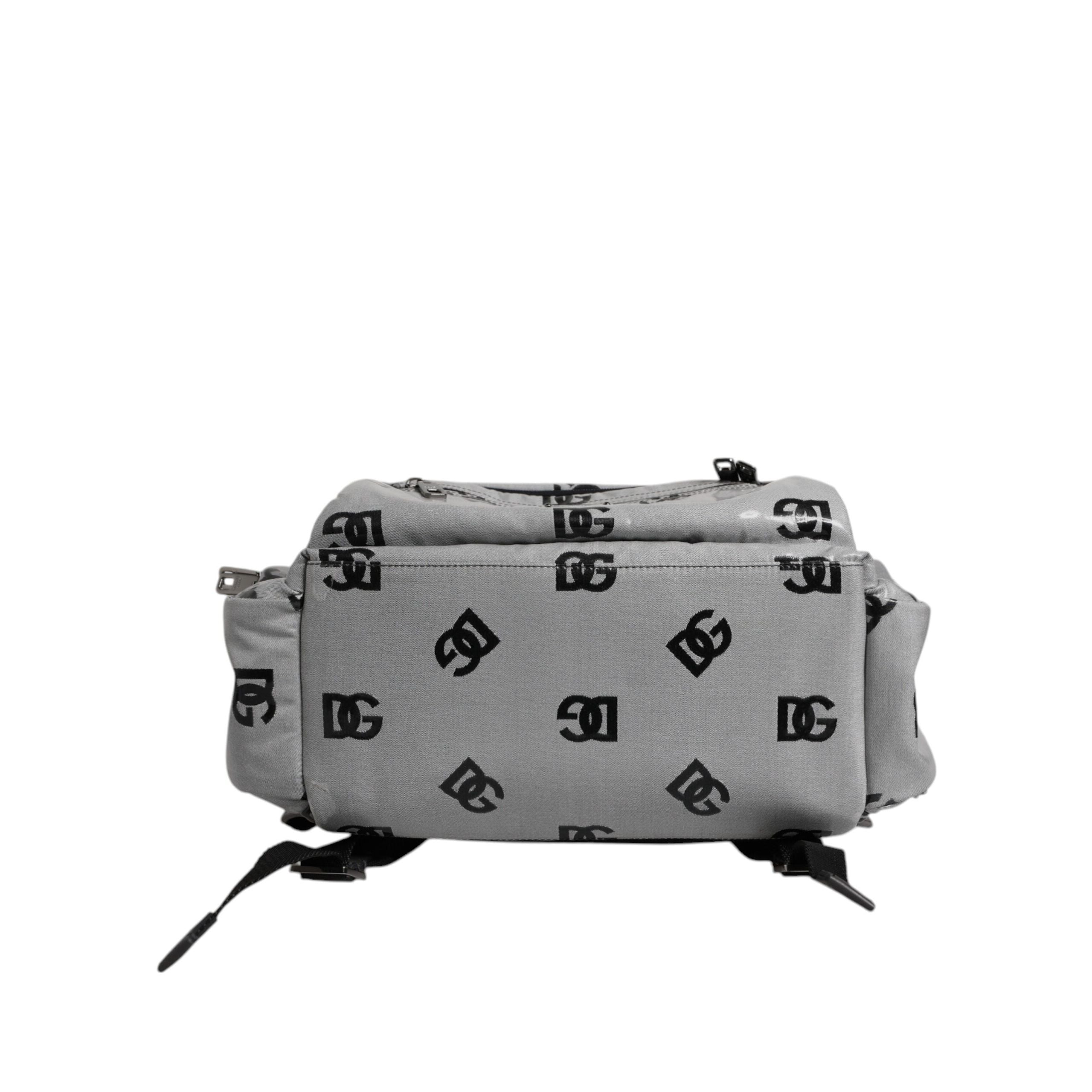Dolce & Gabbana Grey Black DG Logo Backpack