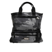 Dolce & Gabbana Black Camouflage Logo Shoulder Bag