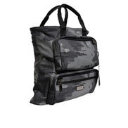 Dolce & Gabbana Black Camouflage Logo Shoulder Bag