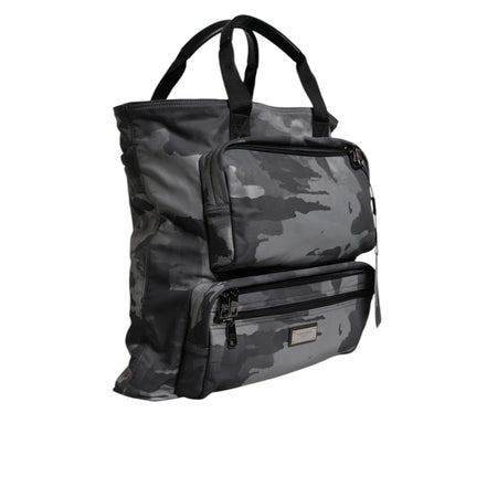 Dolce & Gabbana Black Camouflage Logo Shoulder Bag