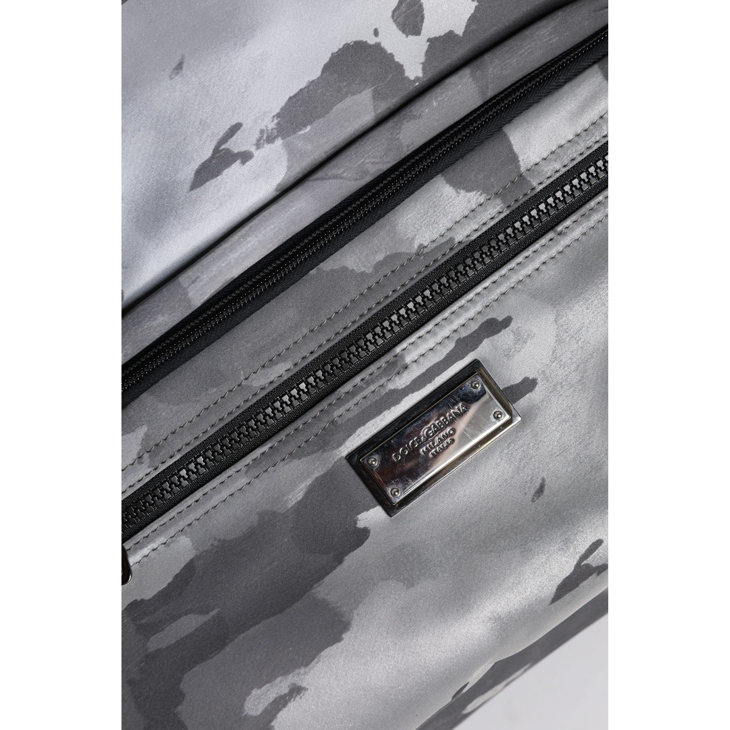 Dolce & Gabbana Black Camouflage Logo Shoulder Bag
