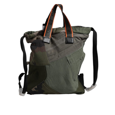 Dolce & Gabbana Military Green Patchwork Backpack