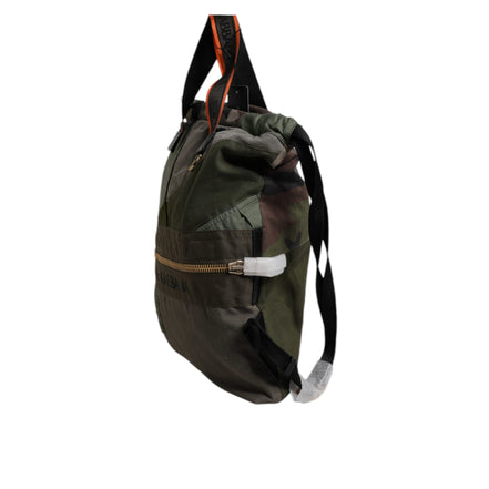 Dolce & Gabbana Military Green Patchwork Backpack