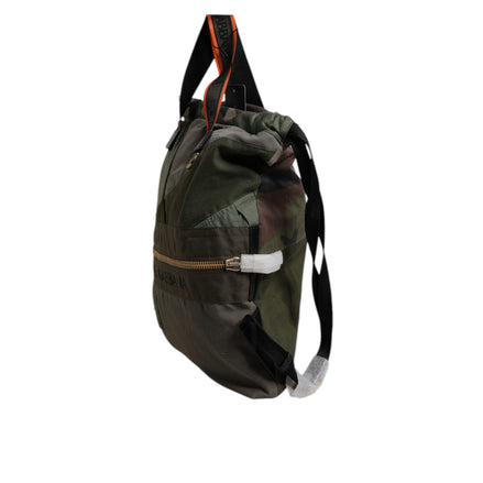 Dolce & Gabbana Military Green Patchwork Backpack