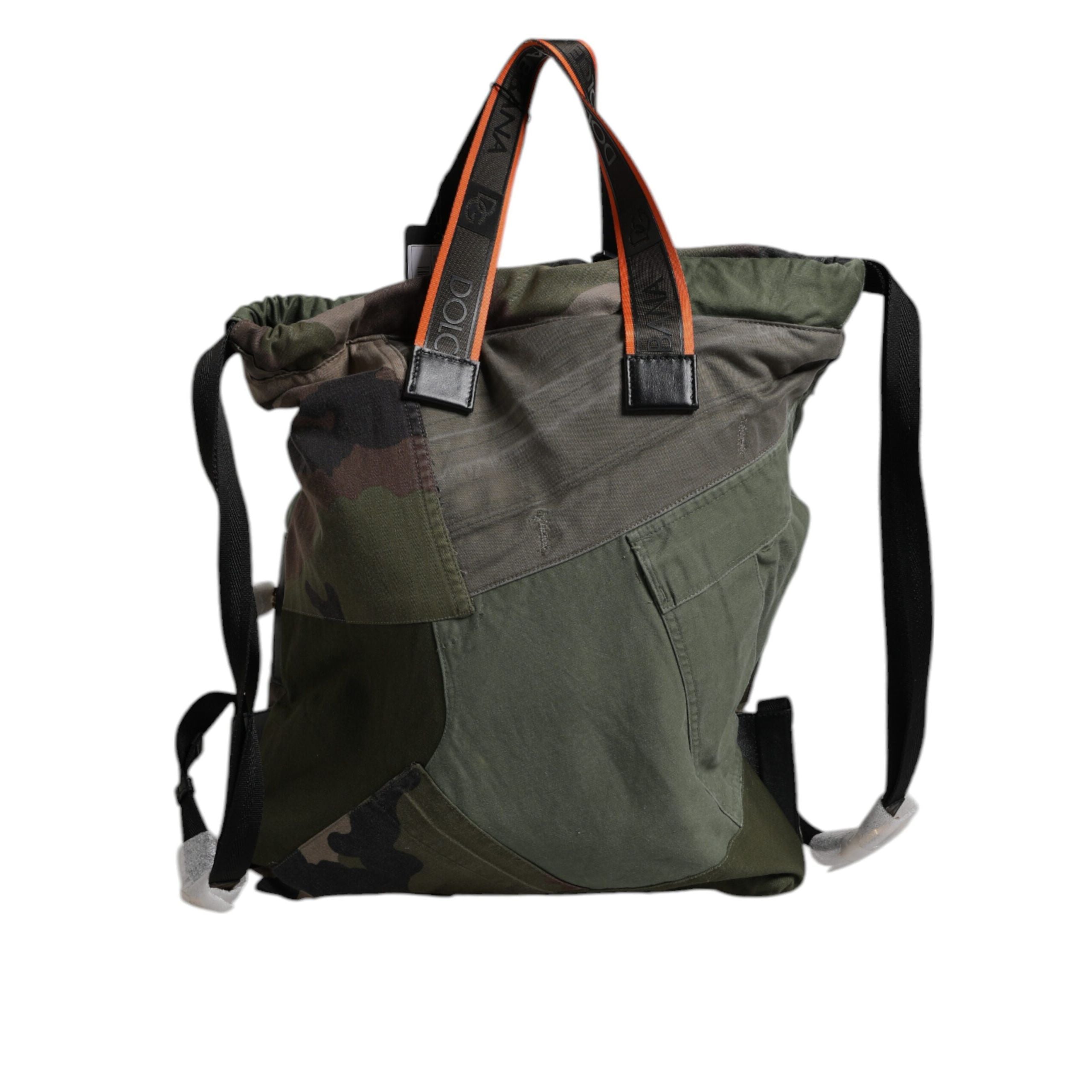 Dolce & Gabbana Military Green Patchwork Backpack