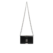 Versace Black Leather Chain Crossbody Bag