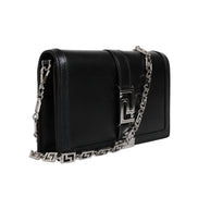 Versace Black Leather Chain Crossbody Bag