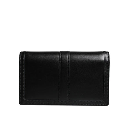 Versace Black Leather Chain Crossbody Bag