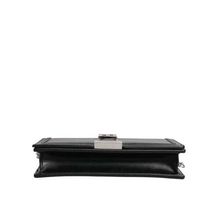 Versace Black Leather Chain Crossbody Bag