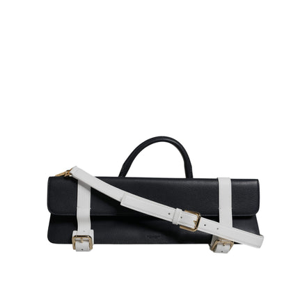 Dolce & Gabbana Blue White Leather Crossbody Bag