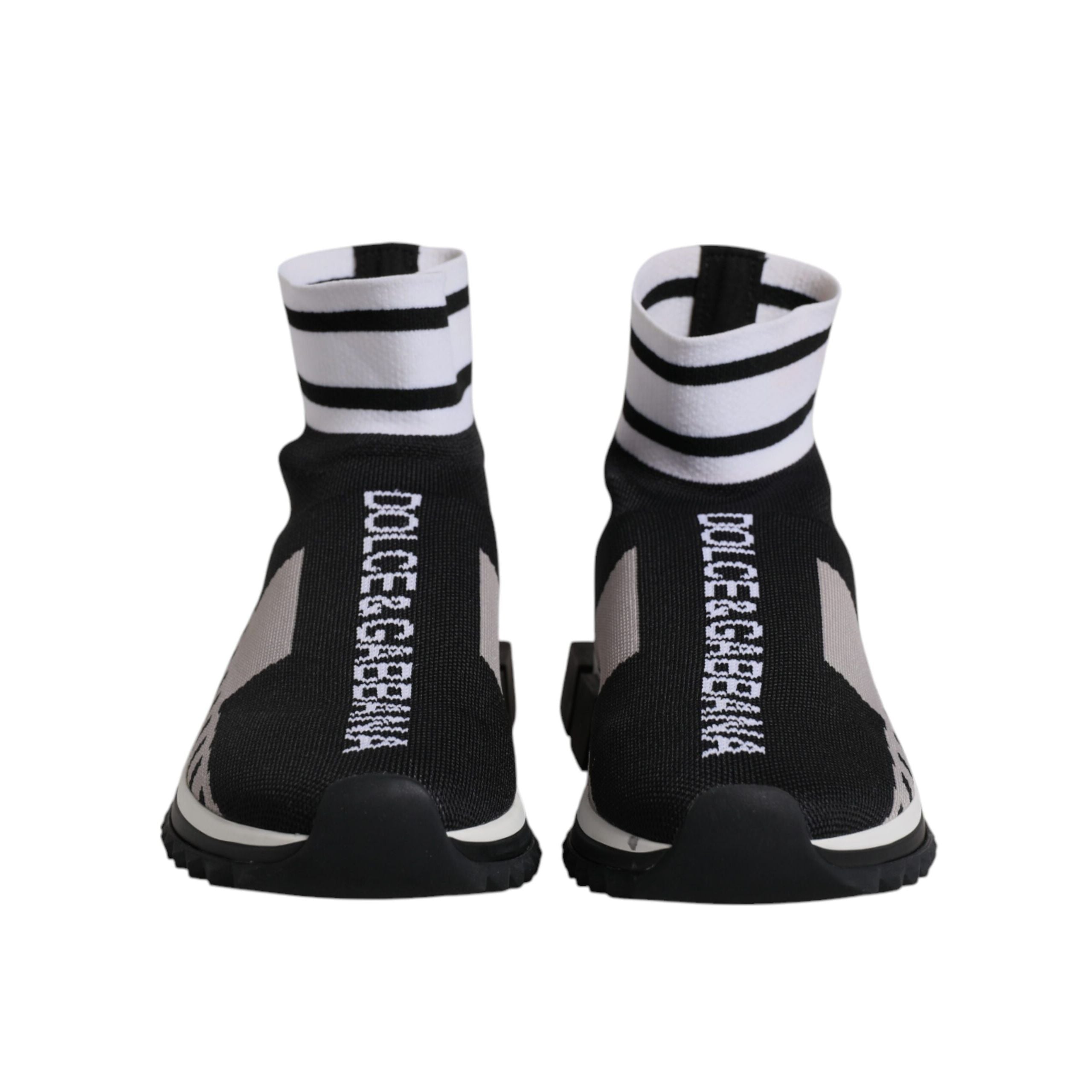 Adidași-șosetă Dolce & Gabbana Sorrento, negru-gri