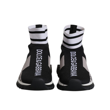 Adidași-șosetă Dolce & Gabbana Sorrento, negru-gri