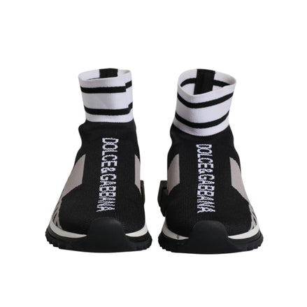 Dolce & Gabbana Black Gray Sorrento Socks Sneakers