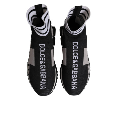 Adidași-șosetă Dolce & Gabbana Sorrento, negru-gri
