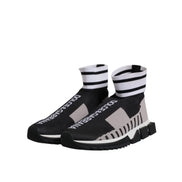 Adidași-șosetă Dolce & Gabbana Sorrento, negru-gri