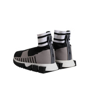 Adidași-șosetă Dolce & Gabbana Sorrento, negru-gri