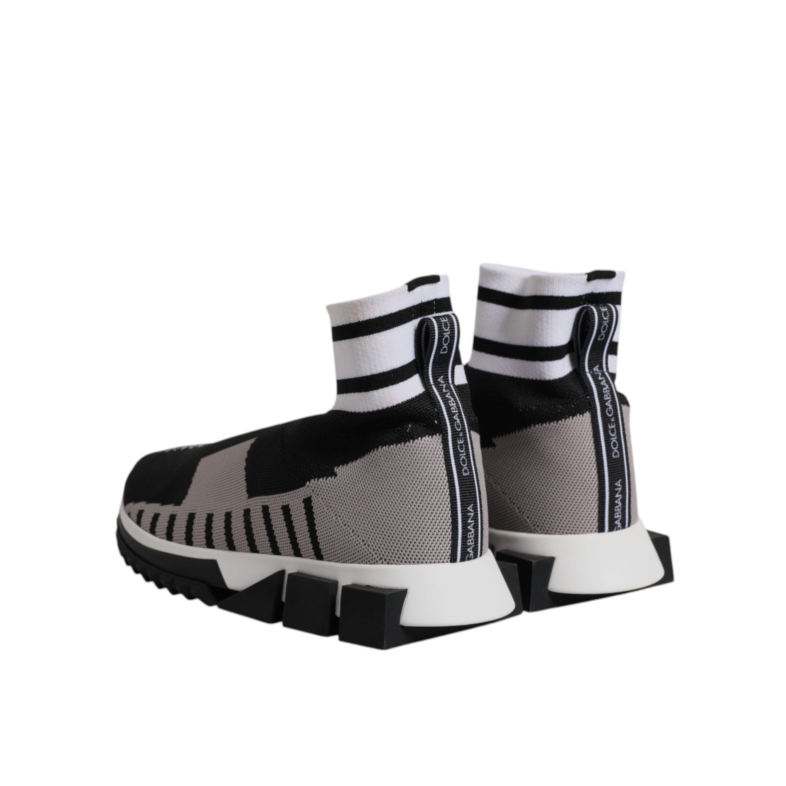 Adidași-șosetă Dolce & Gabbana Sorrento, negru-gri