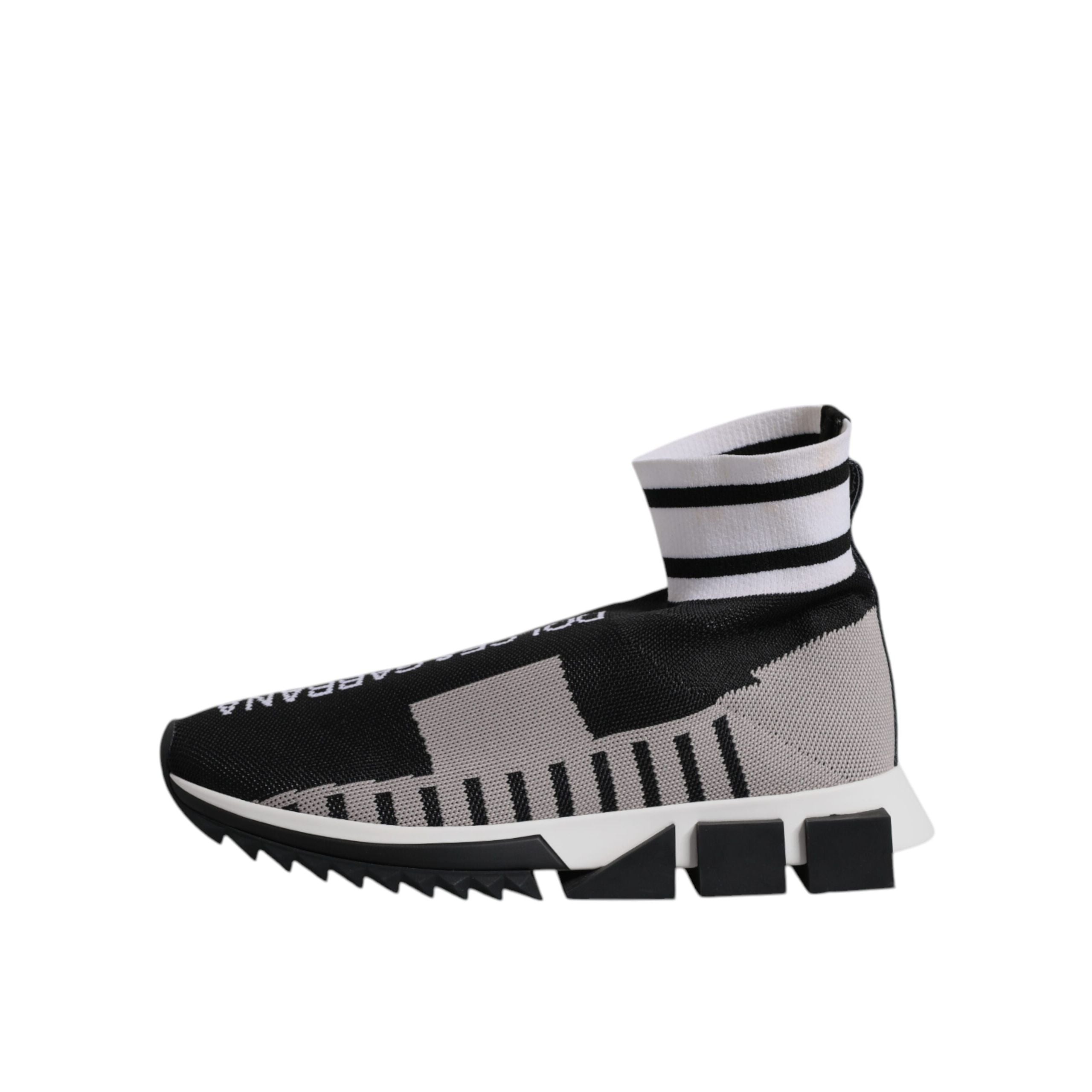 Adidași-șosetă Dolce & Gabbana Sorrento, negru-gri
