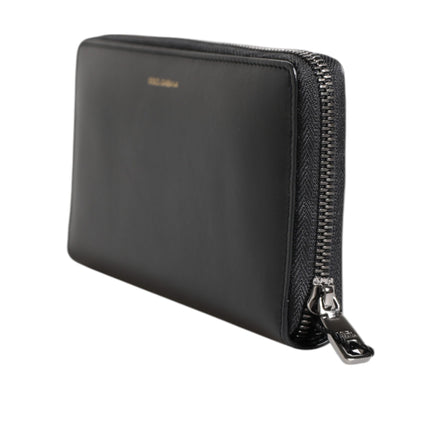 Portofel Continental Dolce & Gabbana Negru Albastru din Piele Exotică Embosată