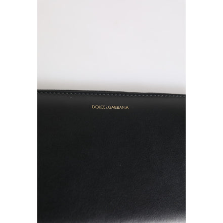 Portofel Continental Dolce & Gabbana Negru Albastru din Piele Exotică Embosată