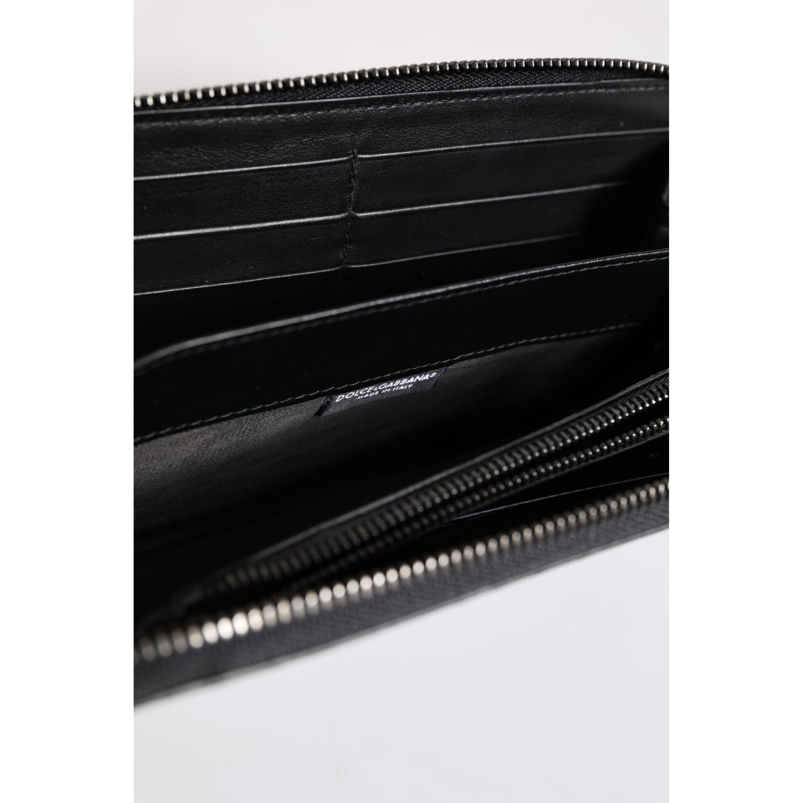 Portofel Continental Dolce & Gabbana Negru Albastru din Piele Exotică Embosată