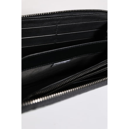Portofel Continental Dolce & Gabbana Negru Albastru din Piele Exotică Embosată